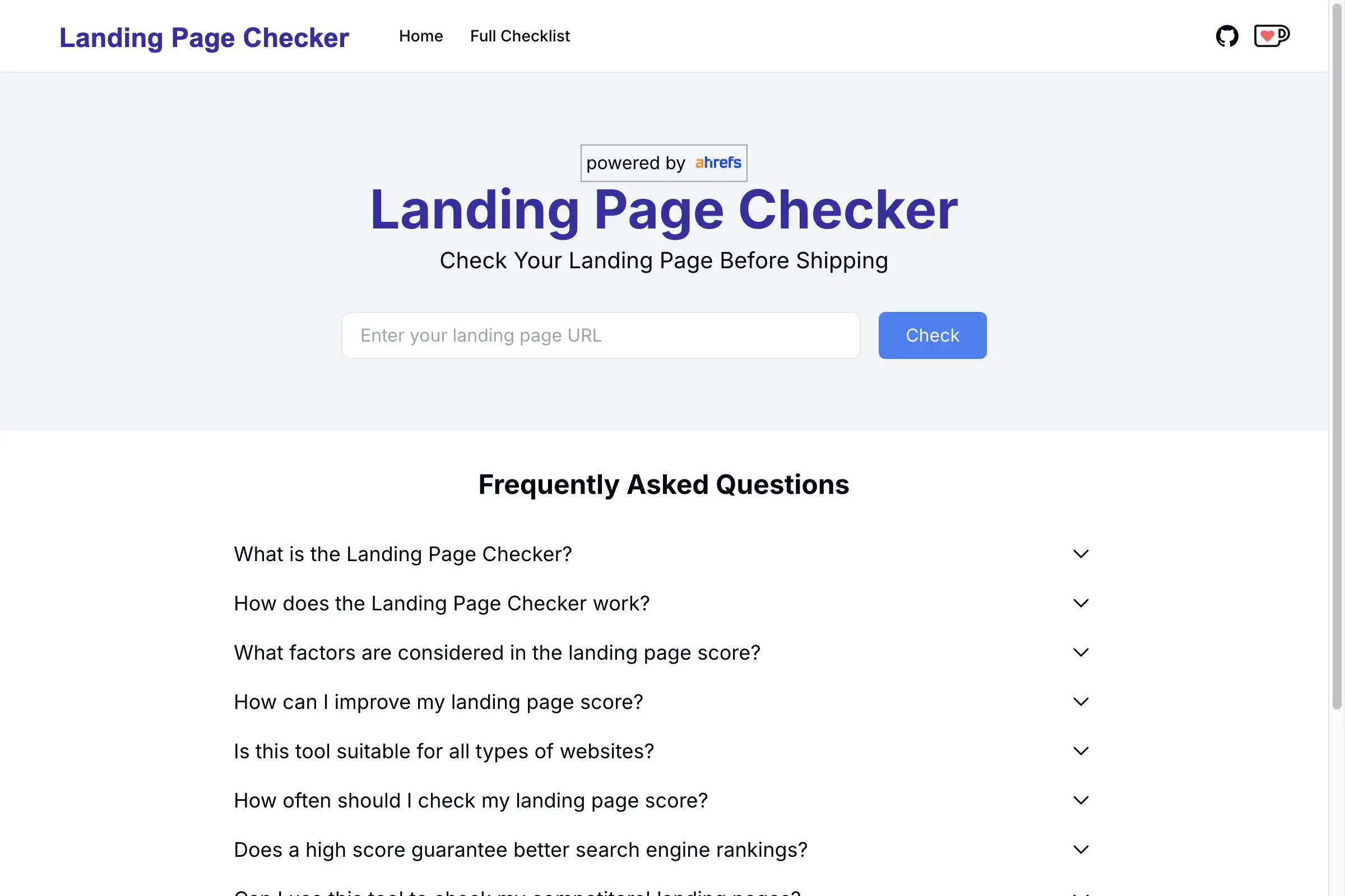 Landingpage-Checker